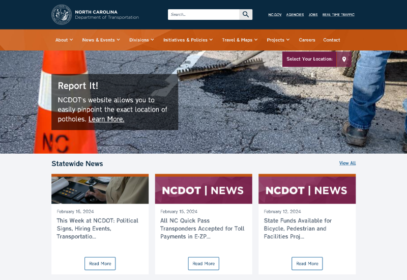 Increasing accessibility across NCDOT websites to meet Section 508 compliance